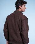 Coffee Brown Suede Jacket