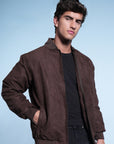 Coffee Brown Suede Jacket