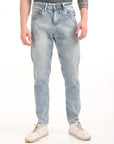 Comfort Fit Blue Denim Pants