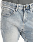 Comfort Fit Blue Denim Pants
