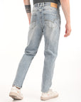 Comfort Fit Blue Denim Pants