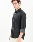 Grey Denim Relaxed Fit Shirt