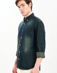 Vintage Blue Denim Relaxed Fit Shirt