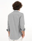 Oxford Gray Slim Fit Full Sleeve Shirt
