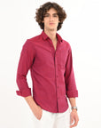 Oxford Red Rose Slim Fit Full Sleeve Shirt