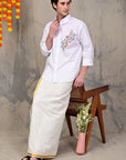 Relaxed Fit Printed White Shirt