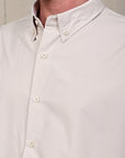 Cream Relaxed Fit Stretch Shirt