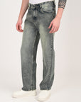 Straight Cut Deep Ocean Denim Pants