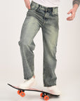 Straight Cut Deep Ocean Denim Pants