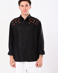 Watermelon Embroidery Linen Relaxed Fit Shirt