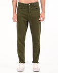 Comfort Fit Army Green Denim Pants