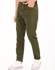Comfort Fit Army Green Denim Pants