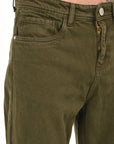 Comfort Fit Army Green Denim Pants