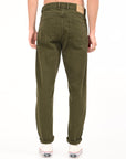 Comfort Fit Army Green Denim Pants