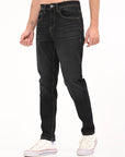 Comfort Fit Matte Black Denim Pants