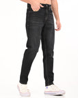 Comfort Fit Matte Black Denim Pants