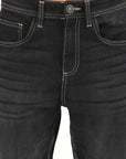 Comfort Fit Matte Black Denim Pants