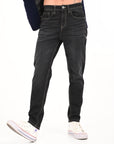 Comfort Fit Matte Black Denim Pants
