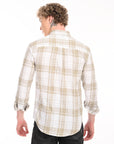 Relaxed Fit Mossgreen Full Sleeve Check Shirt