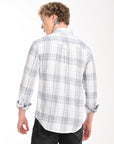Relaxed Fit Airforce Blue Full Sleeve Check Shirt