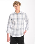 Relaxed Fit Airforce Blue Full Sleeve Check Shirt