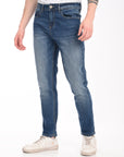 Comfort Fit Blue Denim Pants