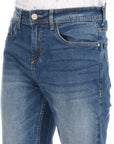 Comfort Fit Blue Denim Pants