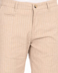 Regular Fit Light Khaki Cotton Shorts