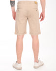 Regular Fit Light Khaki Cotton Shorts