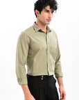 Elite Oxford Tapered Fit Full Sleeve Shirt – Sage Green