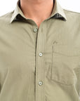 Elite Oxford Tapered Fit Full Sleeve Shirt – Sage Green