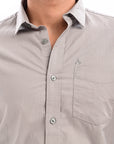 Elite Oxford Tapered Fit Full Sleeve Shirt – Cloud Grey