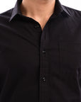 Elite Oxford Tapered Fit Full Sleeve Shirt – Black