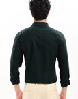 Elite Oxford Tapered Fit Full Sleeve Shirt – Dark Green