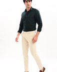 Elite Oxford Tapered Fit Full Sleeve Shirt – Dark Green