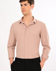 Light Pink Stretch Slim Fit Shirt