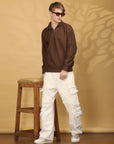 Sweatshirt Full Sleeve Regular Fit - Brown