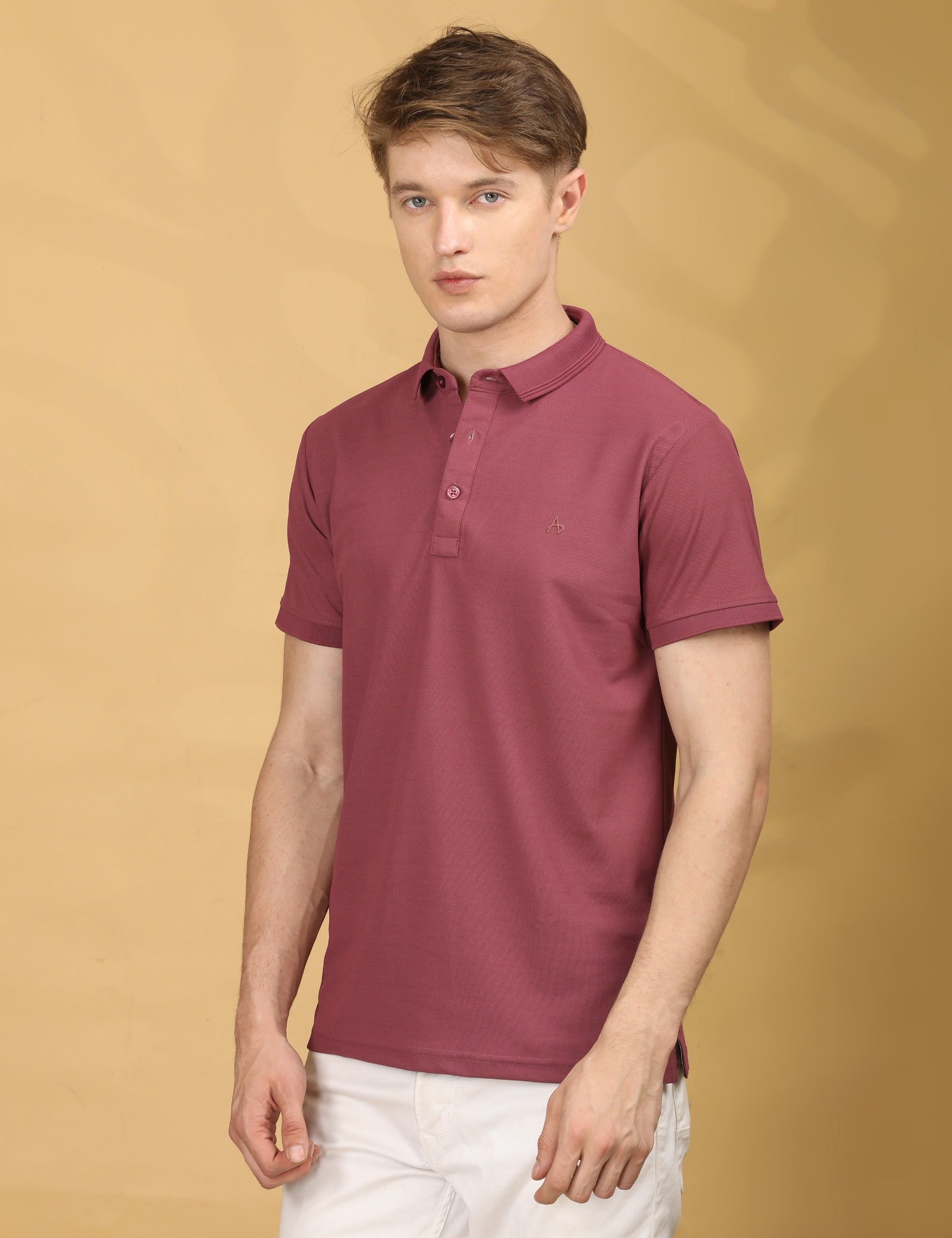 Half Sleeve Regular Fit Onion Polo T-Shirt