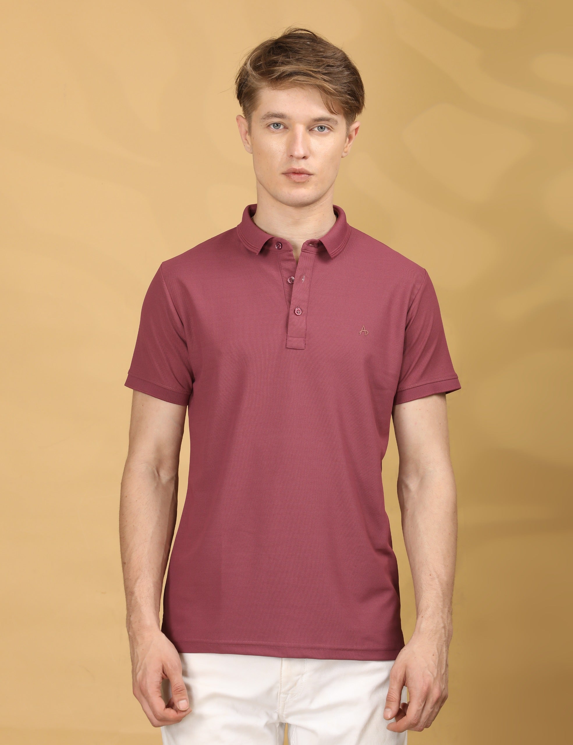 Half Sleeve Regular Fit Onion Polo T-Shirt