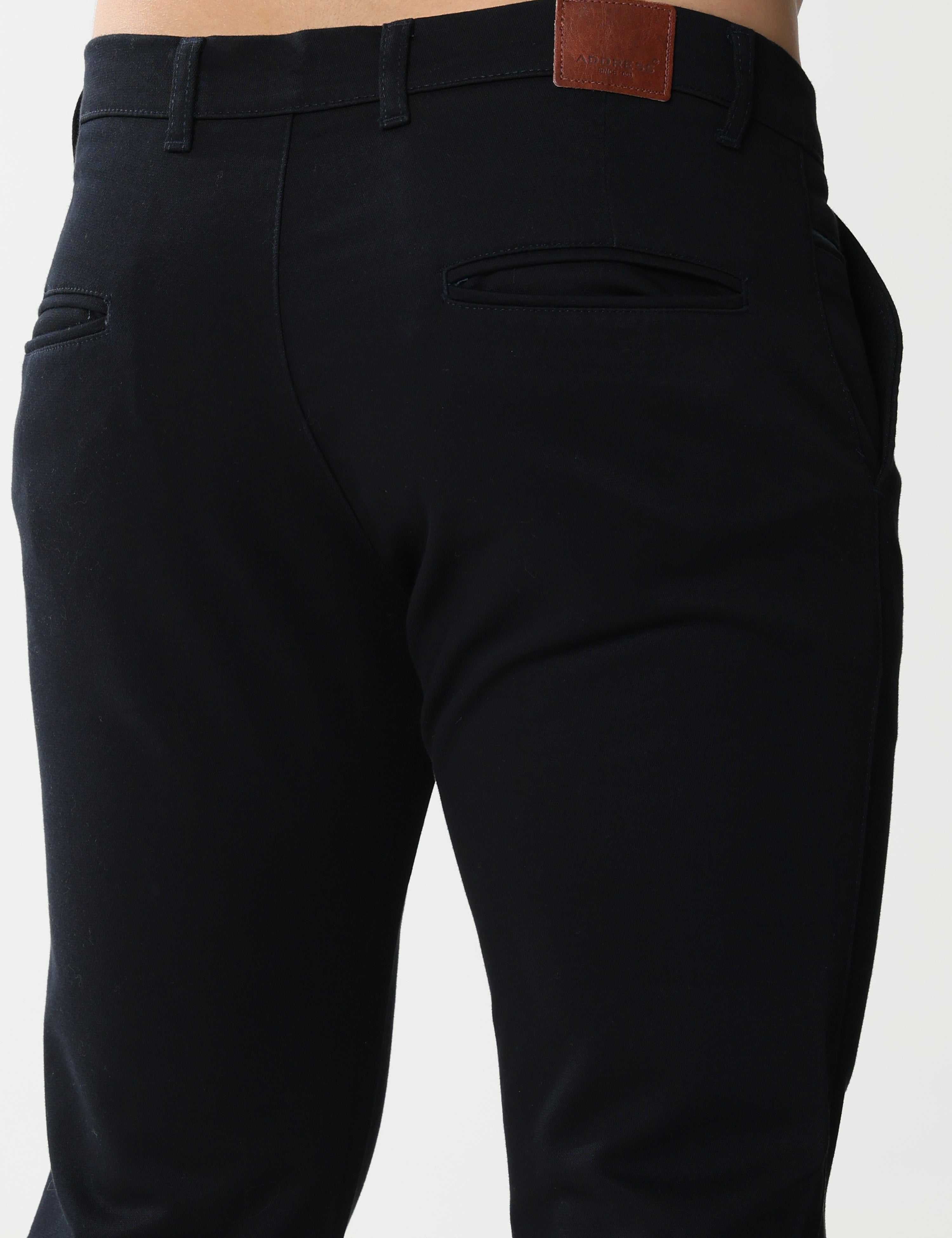 Navy Blue Stretch cotton trouser