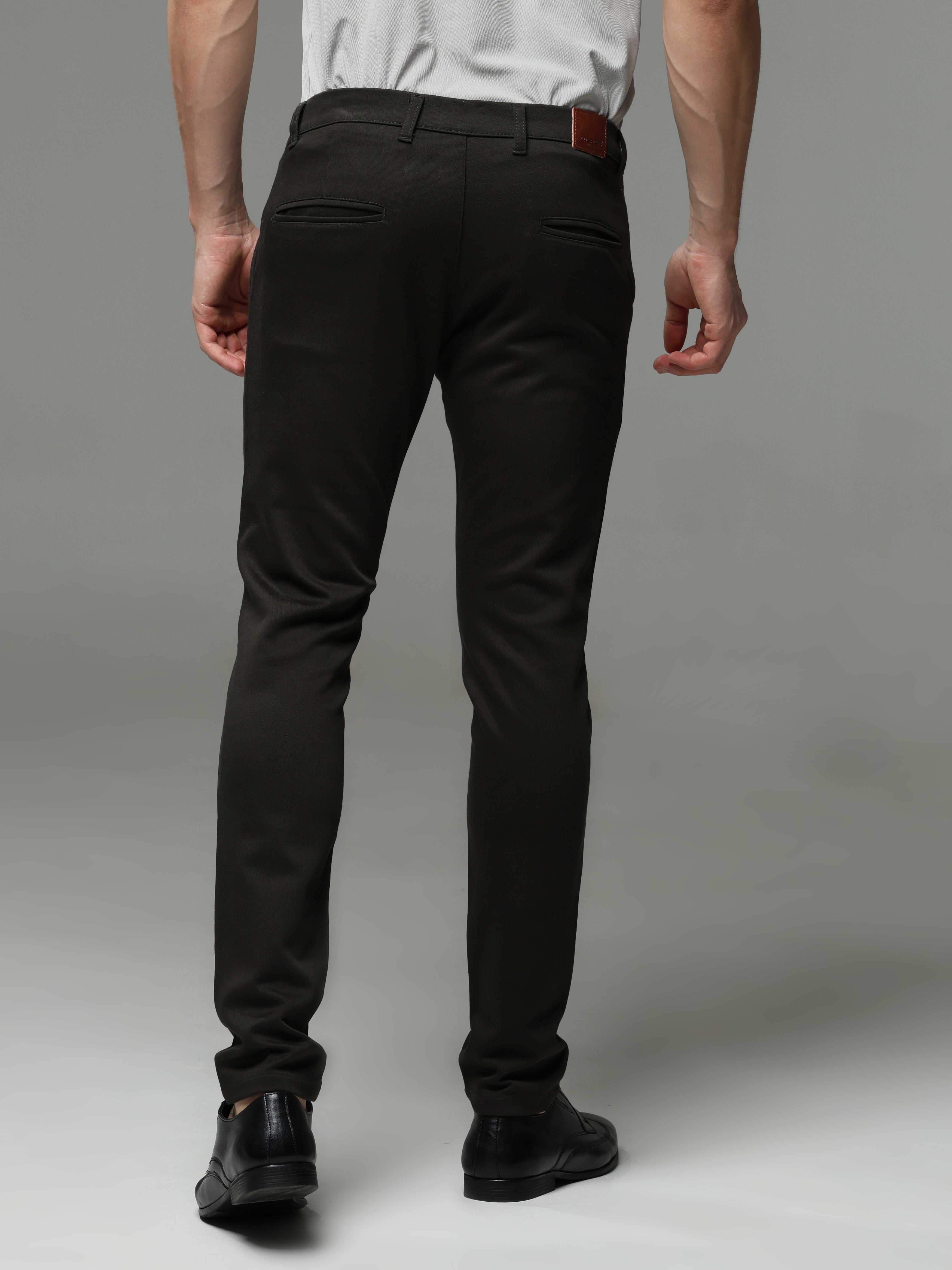 Dark Olive Stretch cotton trouser