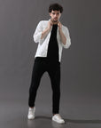 Corduroy White Versatile Dual-Pocket Shirt