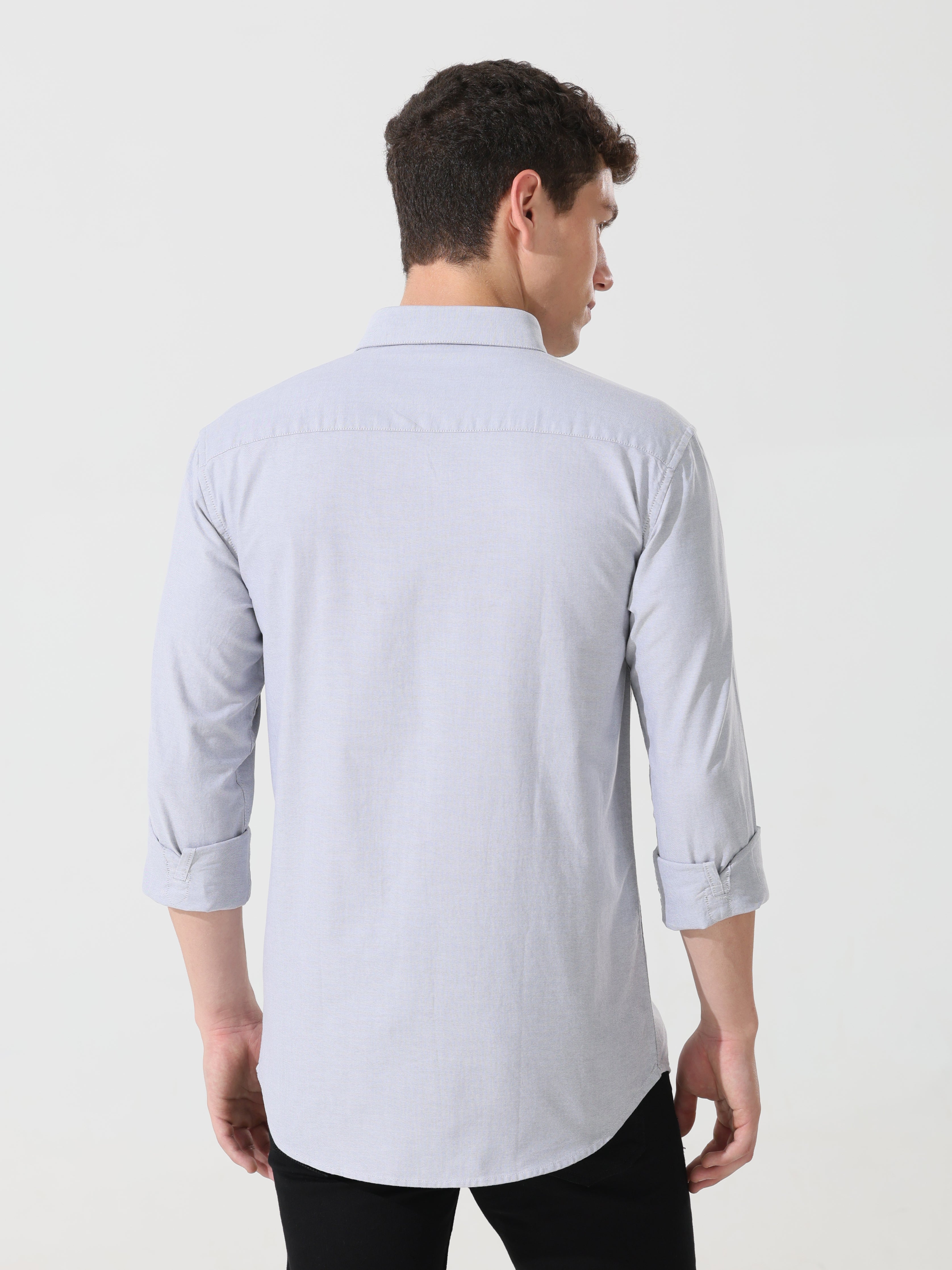 Oxford grey slim fit shirt