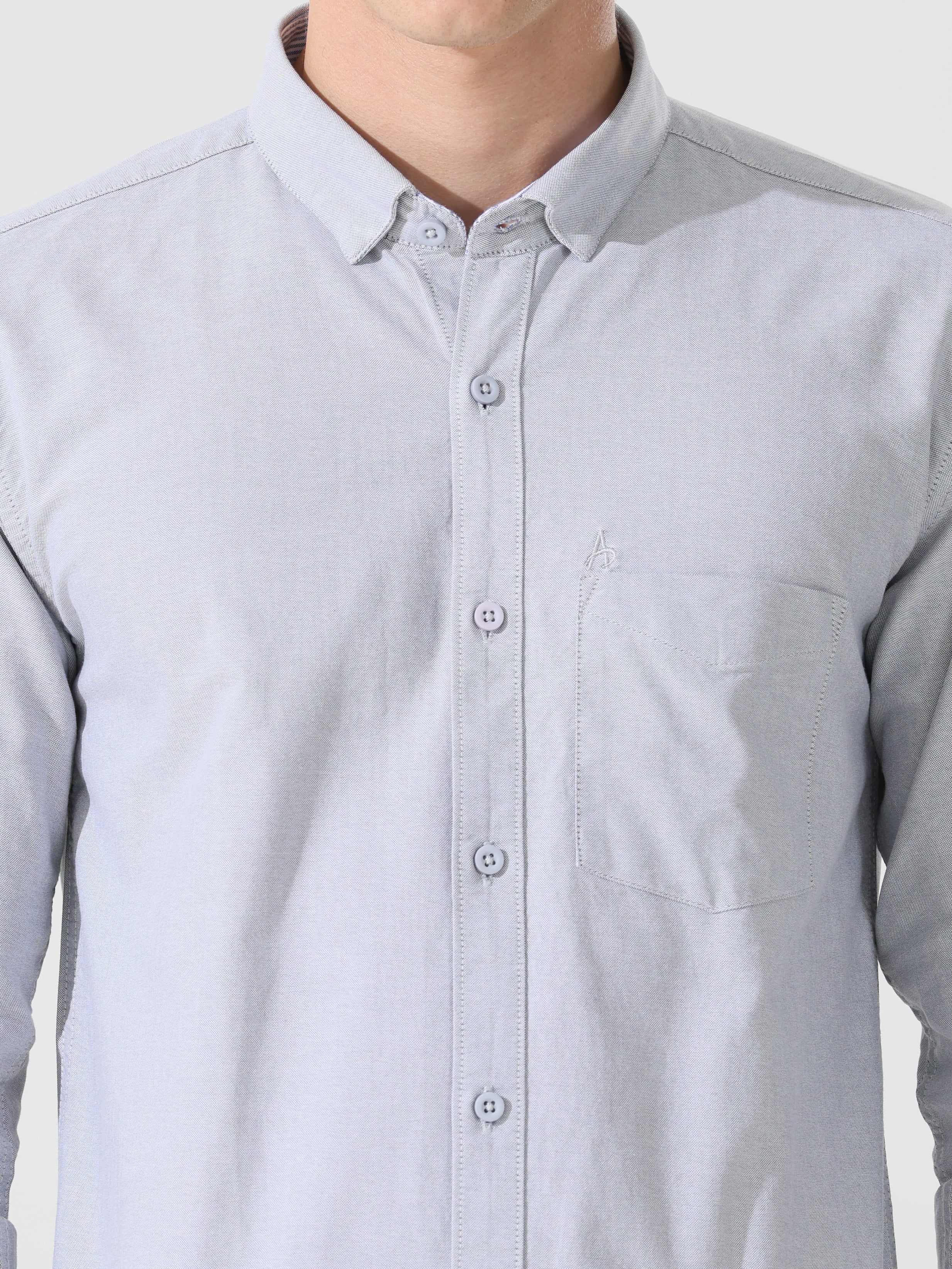 Oxford grey slim fit shirt
