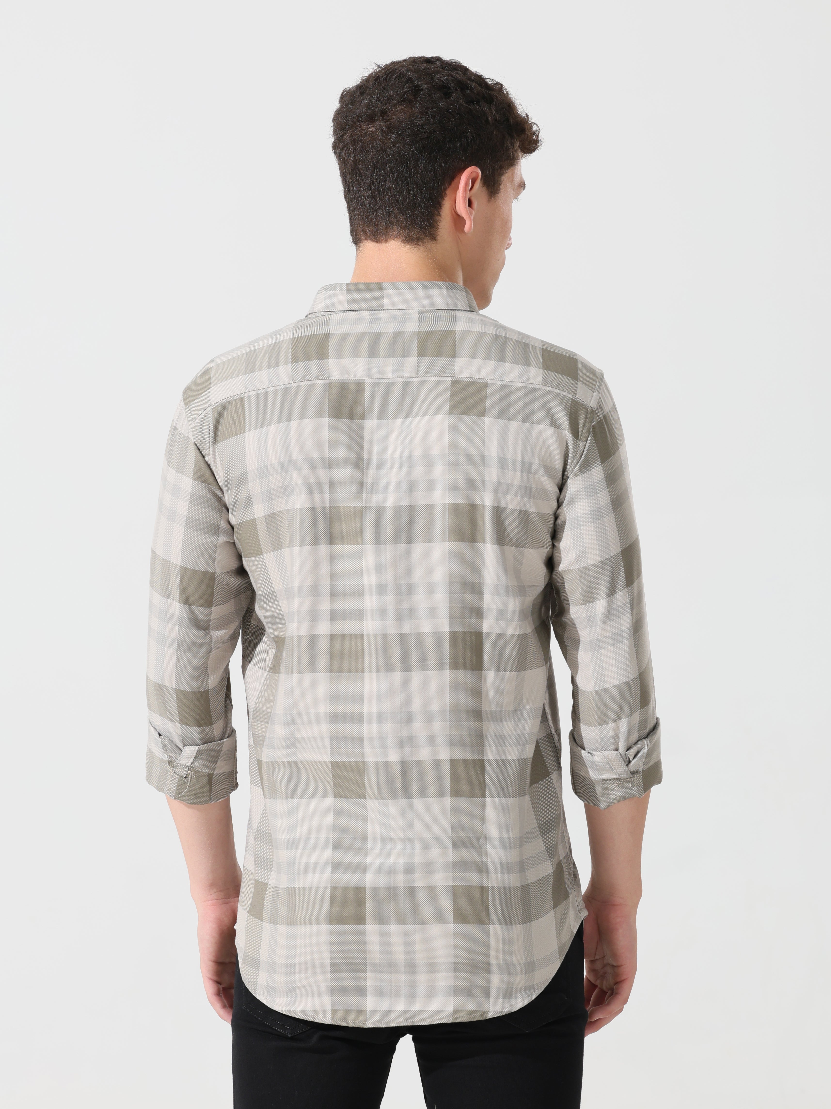 Supima hazelwood slim fit check shirt