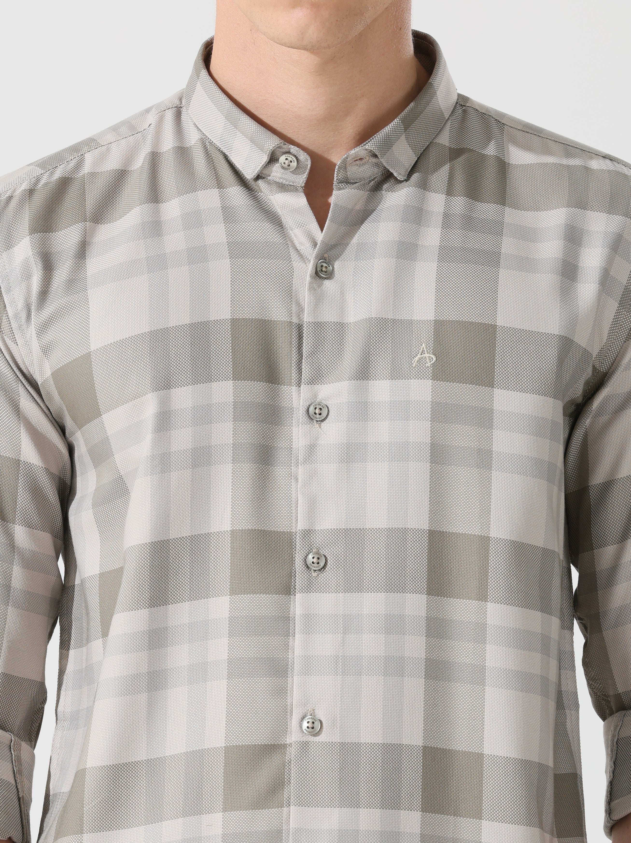 Supima hazelwood slim fit check shirt