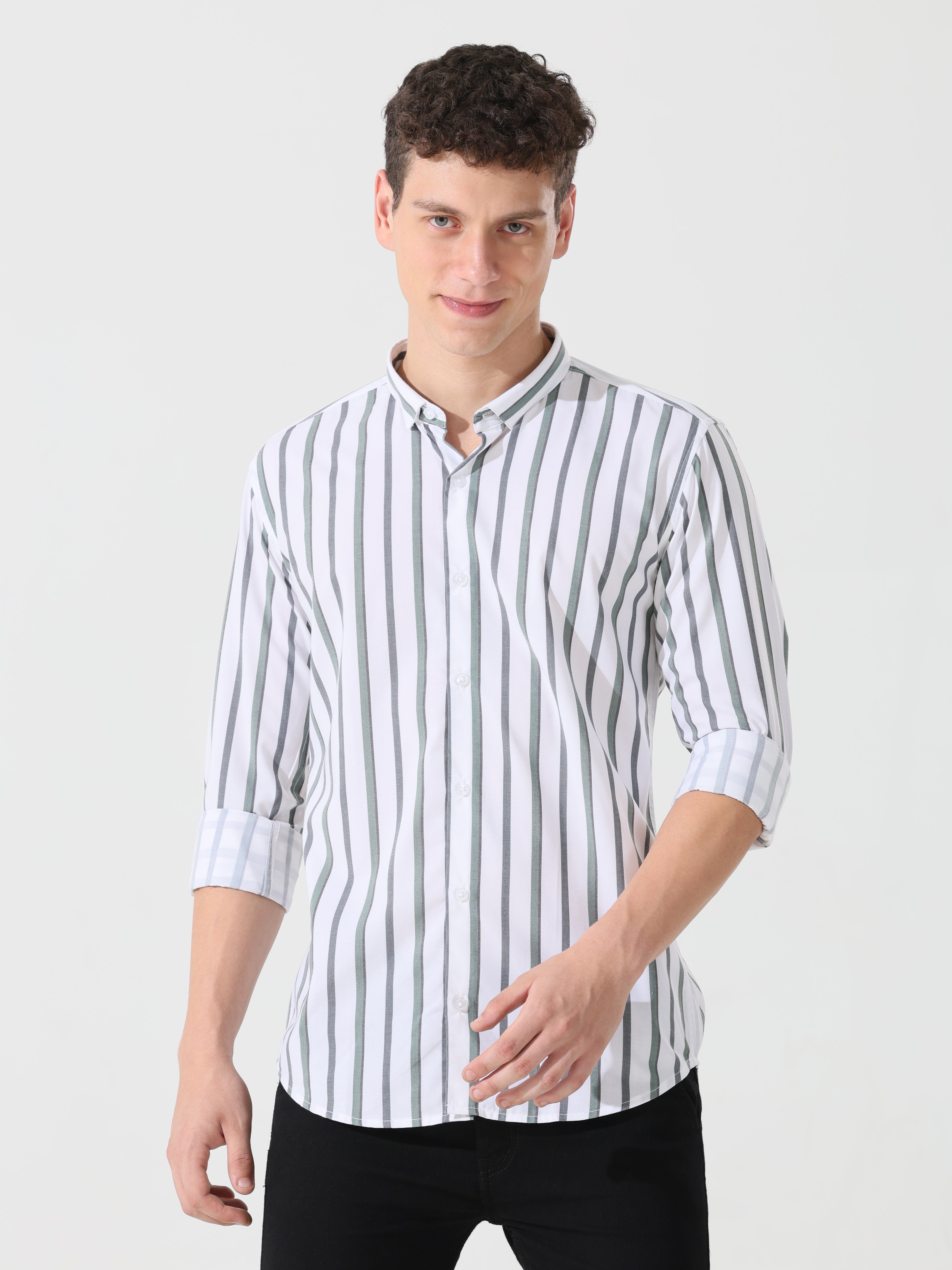 Moss Green Slim fit shirt
