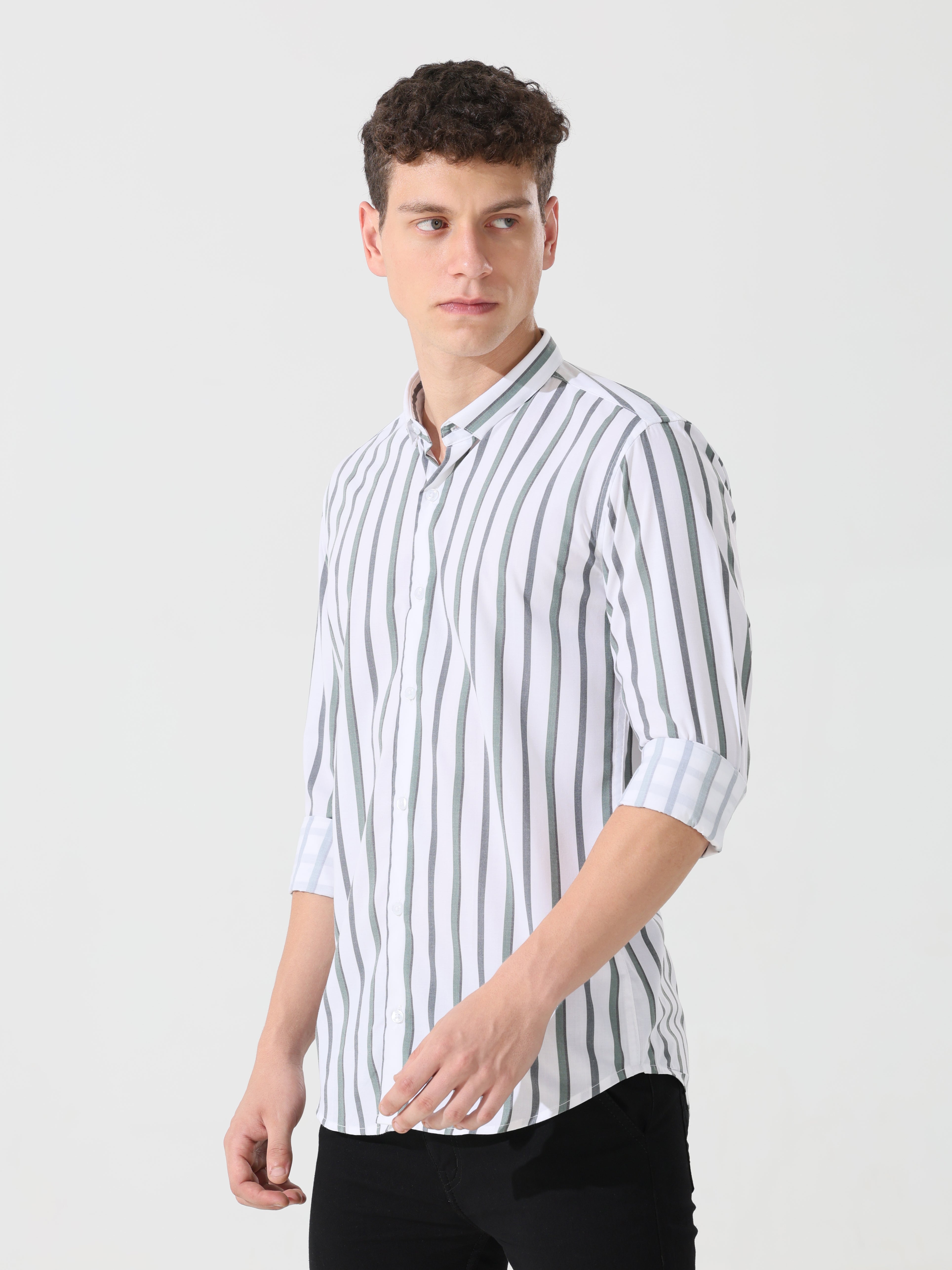 Moss Green Slim fit shirt