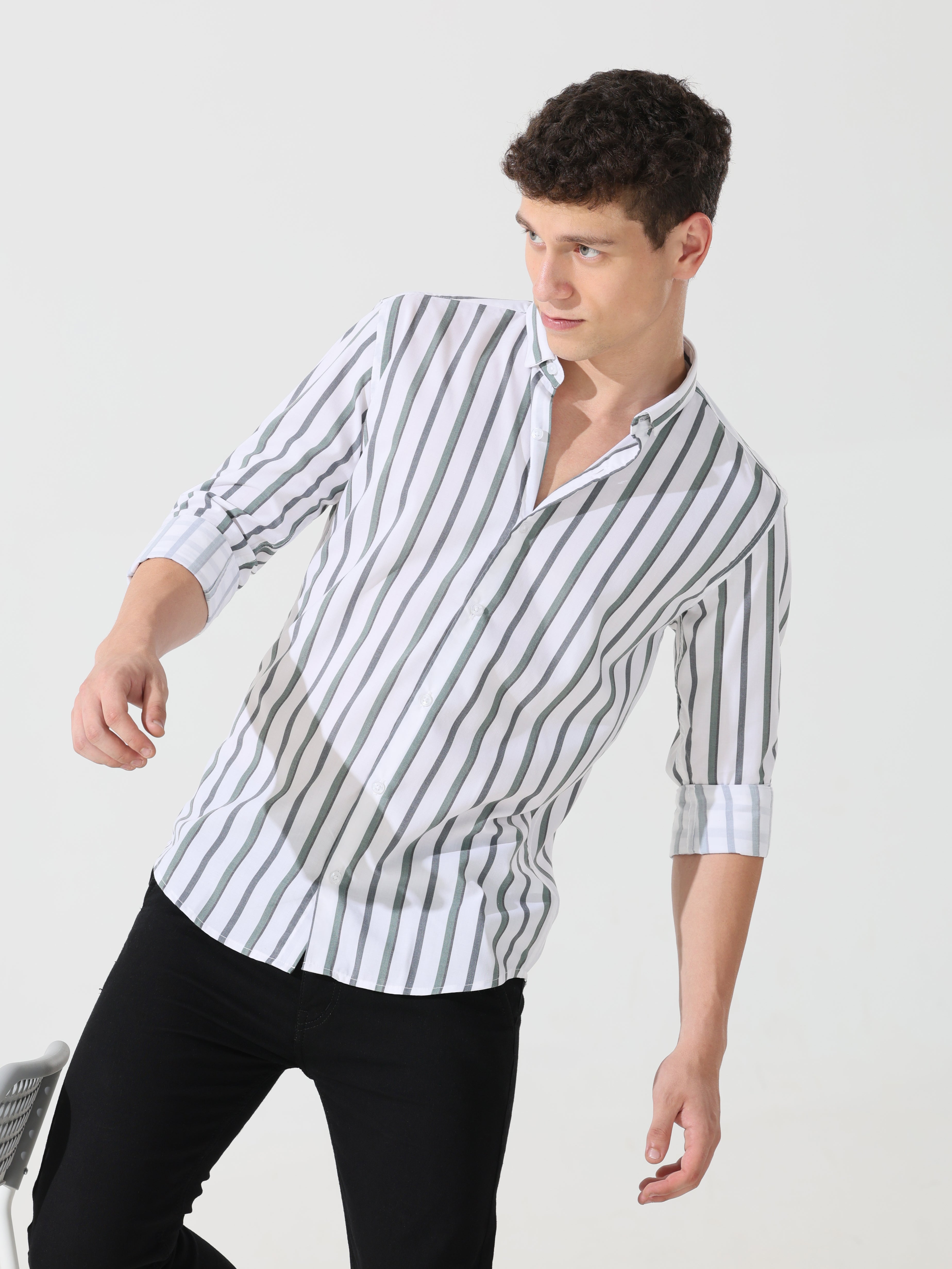 Moss Green Slim fit shirt