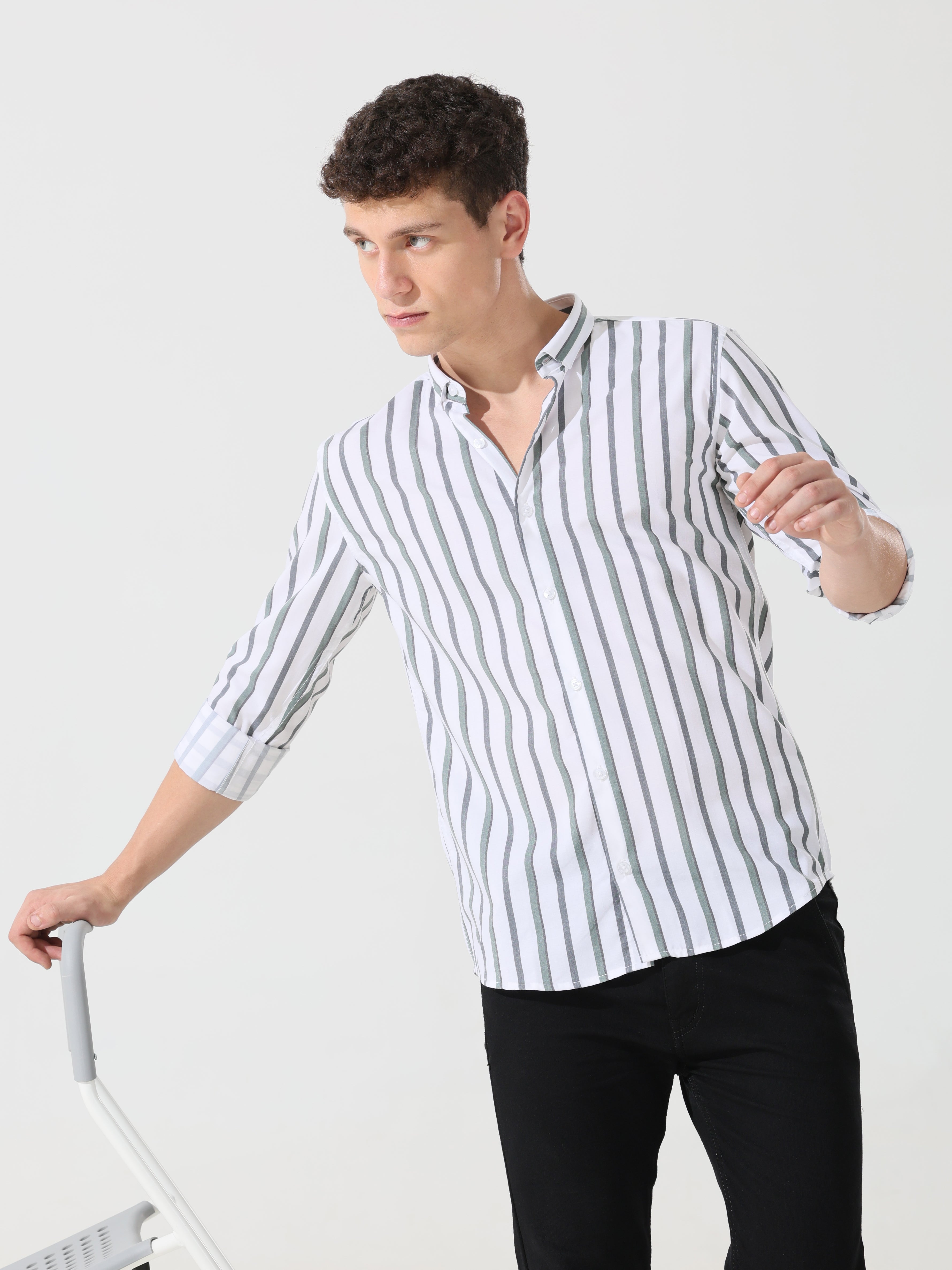 Moss Green Slim fit shirt